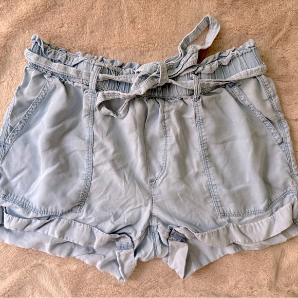 2/$20 ✨Aerie Chambray Blue Paperbag Tie Short Size M - Picture 4 of 6